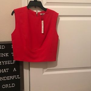 Alice + Olivia red cropped top